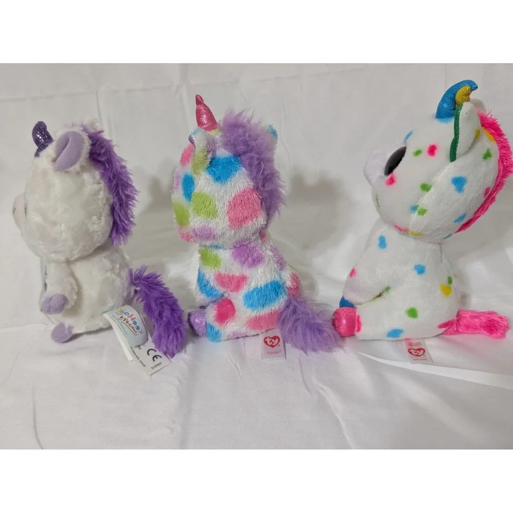Ty Beanie Boos YooHoo Friends Unicorn Plush Bundle Wishful Pixy Set of 3